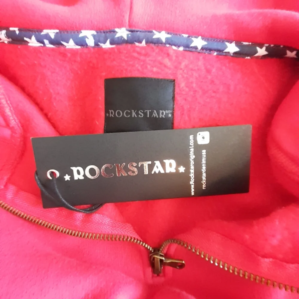 Rockstar Original Red Distressed Hoodie